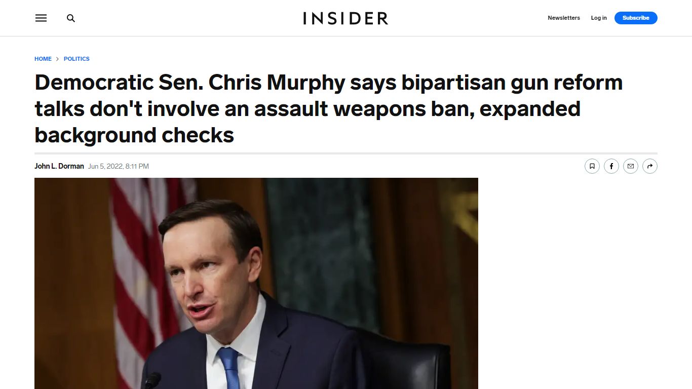 Murphy: Gun Reform Won't Have Assault Weapons Ban, Expanded Background ...